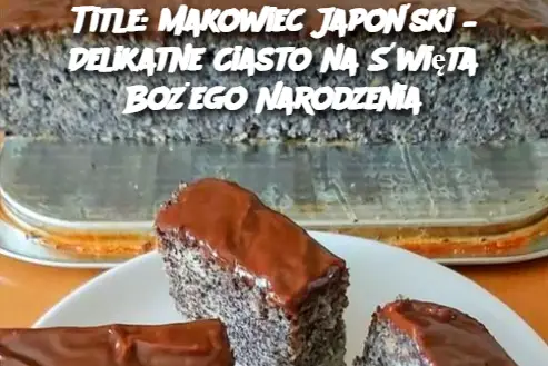 Title: Makowiec Japoński – Delikatne Ciasto na Święta Bożego Narodzenia