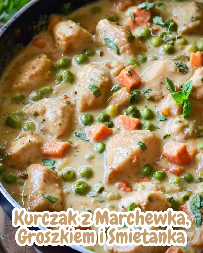 Potrawka z kurczaka marchewką groszkiem