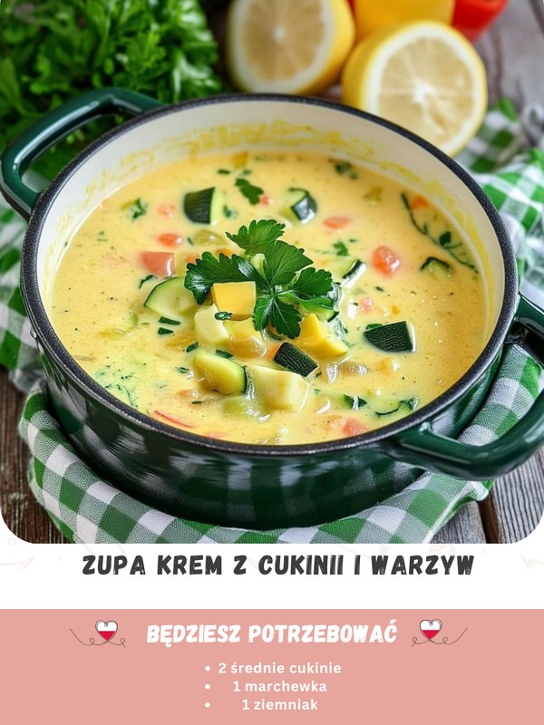 ZUPA KREM Z CUKINII I WARZYW  Idealna na upalne dni!