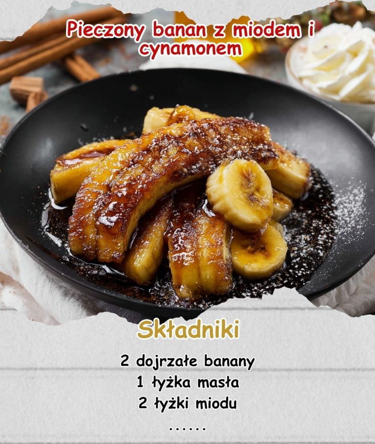 Pieczony banan z miodem i cynamonem – Nocny deser z patelni!