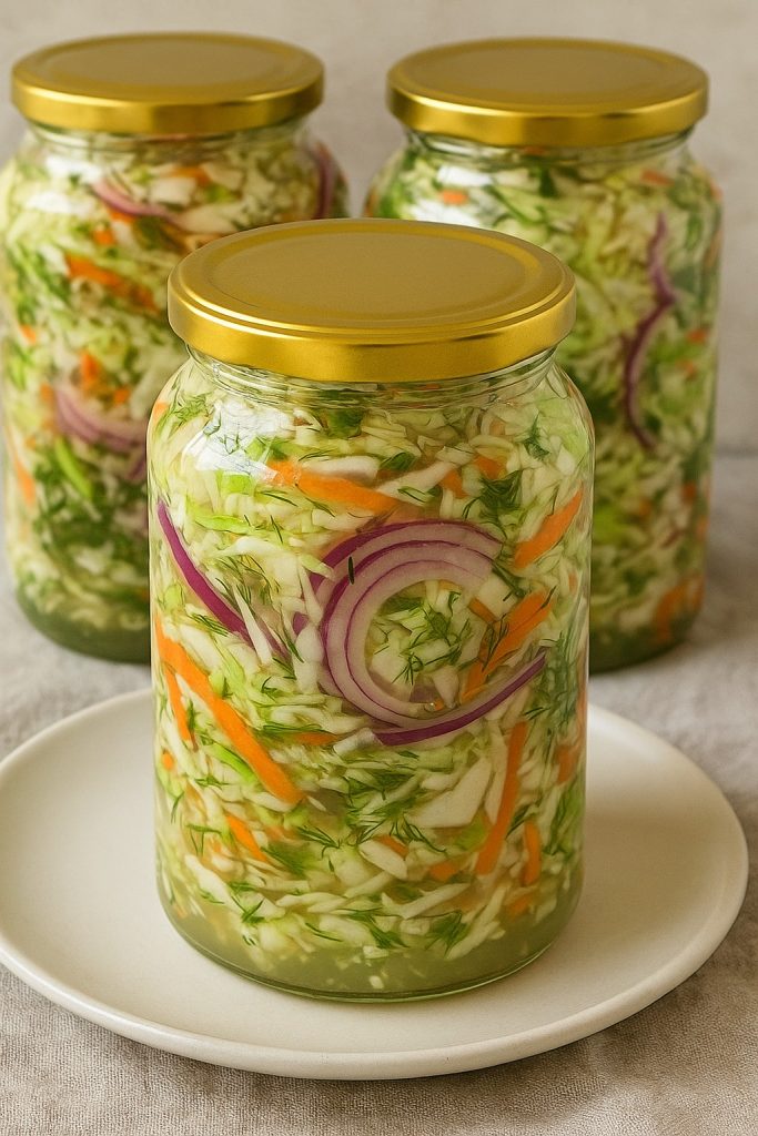 Surówka z kapusty do słoików na zimę